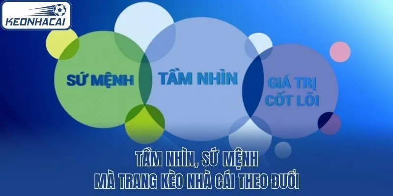 Tầm nhìn, sứ mệnh mà trang kèo nhà cái theo đuổi